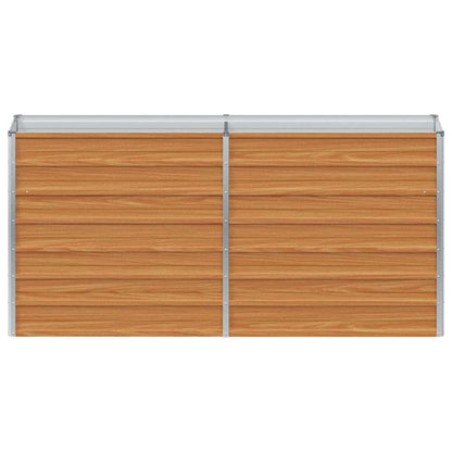 vidaXL Hochbeet Hellbraun 160 x 40 x 77 cm Verzinkter Stahl