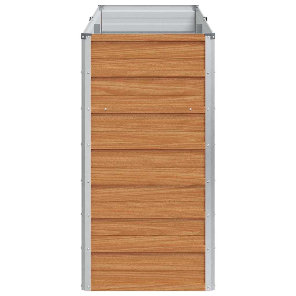 vidaXL Hochbeet Hellbraun 160 x 40 x 77 cm Verzinkter Stahl