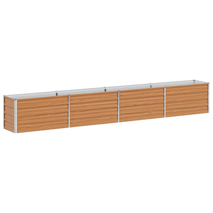 vidaXL Hochbeet Hellbraun 320 x 40 x 45 cm Verzinkter Stahl