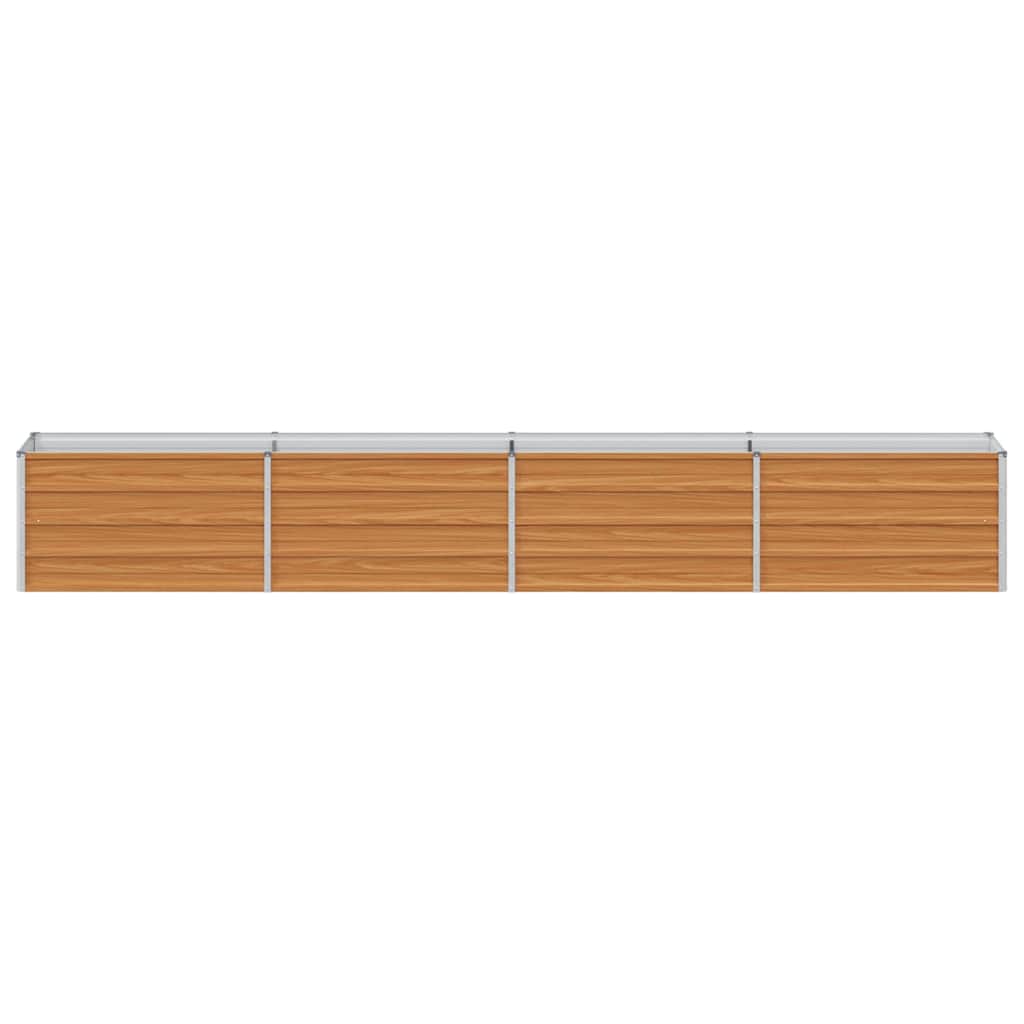 vidaXL Hochbeet Hellbraun 320 x 40 x 45 cm Verzinkter Stahl