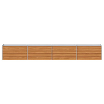 vidaXL Hochbeet Hellbraun 320 x 40 x 45 cm Verzinkter Stahl