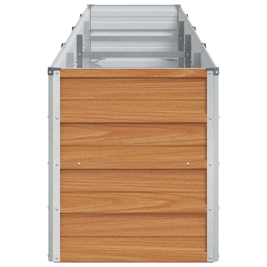 vidaXL Hochbeet Hellbraun 320 x 40 x 45 cm Verzinkter Stahl