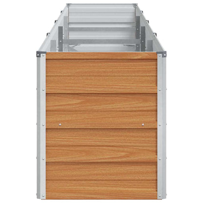 vidaXL Hochbeet Hellbraun 320 x 40 x 45 cm Verzinkter Stahl