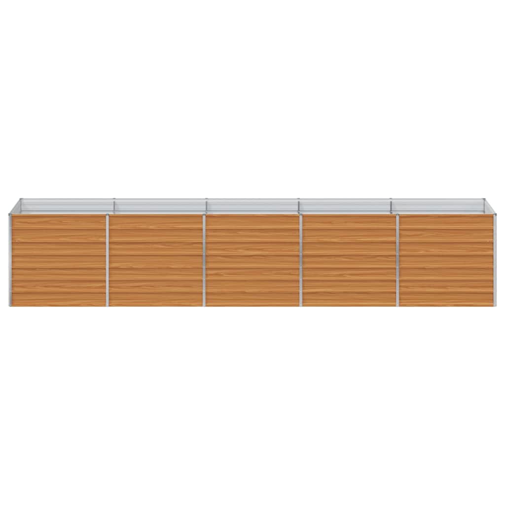 vidaXL Hochbeet Hellbraun 400 x 80 x 77 cm Verzinkter Stahl