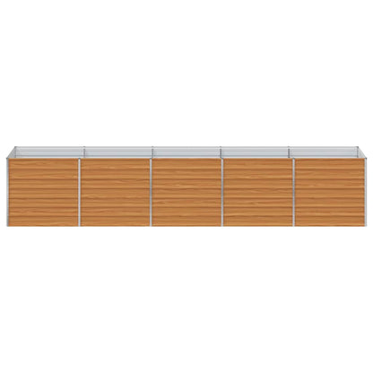 vidaXL Hochbeet Hellbraun 400 x 80 x 77 cm Verzinkter Stahl