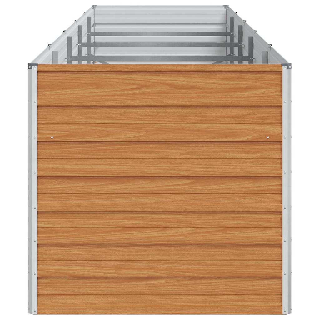 vidaXL Hochbeet Hellbraun 400 x 80 x 77 cm Verzinkter Stahl