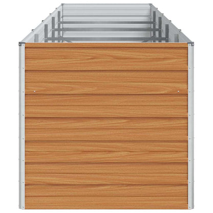 vidaXL Hochbeet Hellbraun 400 x 80 x 77 cm Verzinkter Stahl