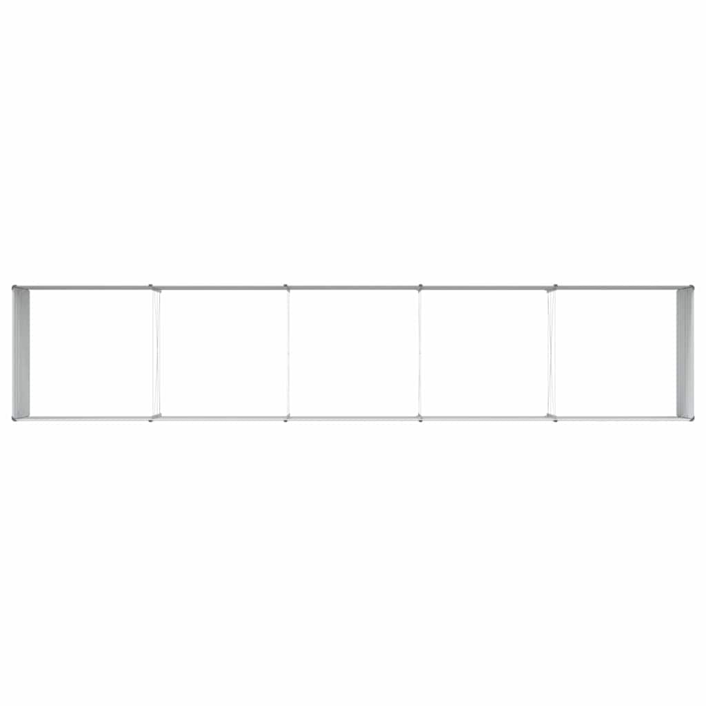 vidaXL Hochbeet Hellbraun 400 x 80 x 77 cm Verzinkter Stahl