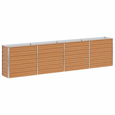 vidaXL Hochbeet Hellbraun 320 x 40 x 77 cm Verzinkter Stahl