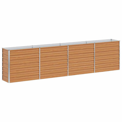 vidaXL Hochbeet Hellbraun 320 x 40 x 77 cm Verzinkter Stahl
