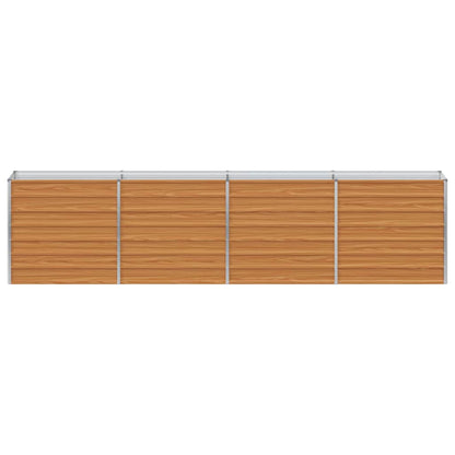 vidaXL Hochbeet Hellbraun 320 x 40 x 77 cm Verzinkter Stahl