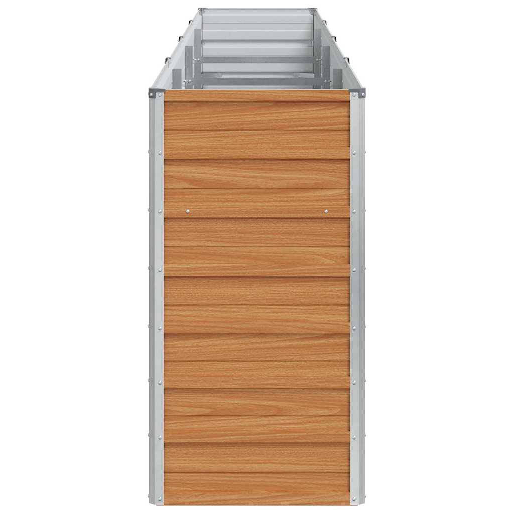 vidaXL Hochbeet Hellbraun 320 x 40 x 77 cm Verzinkter Stahl