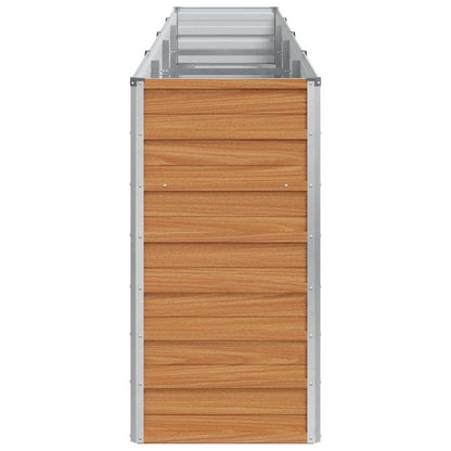 vidaXL Hochbeet Hellbraun 320 x 40 x 77 cm Verzinkter Stahl