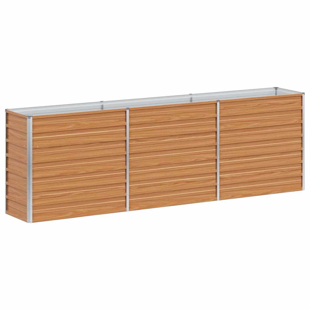 vidaXL Hochbeet Hellbraun 240 x 40 x 77 cm Verzinkter Stahl