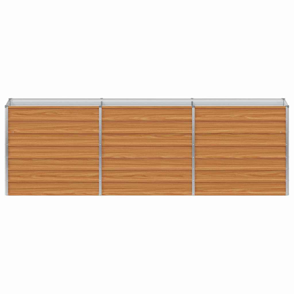 vidaXL Hochbeet Hellbraun 240 x 40 x 77 cm Verzinkter Stahl
