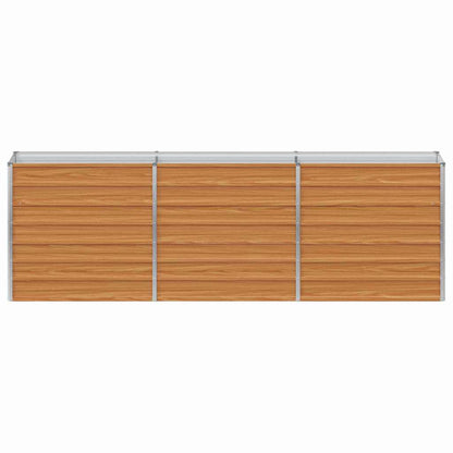 vidaXL Hochbeet Hellbraun 240 x 40 x 77 cm Verzinkter Stahl