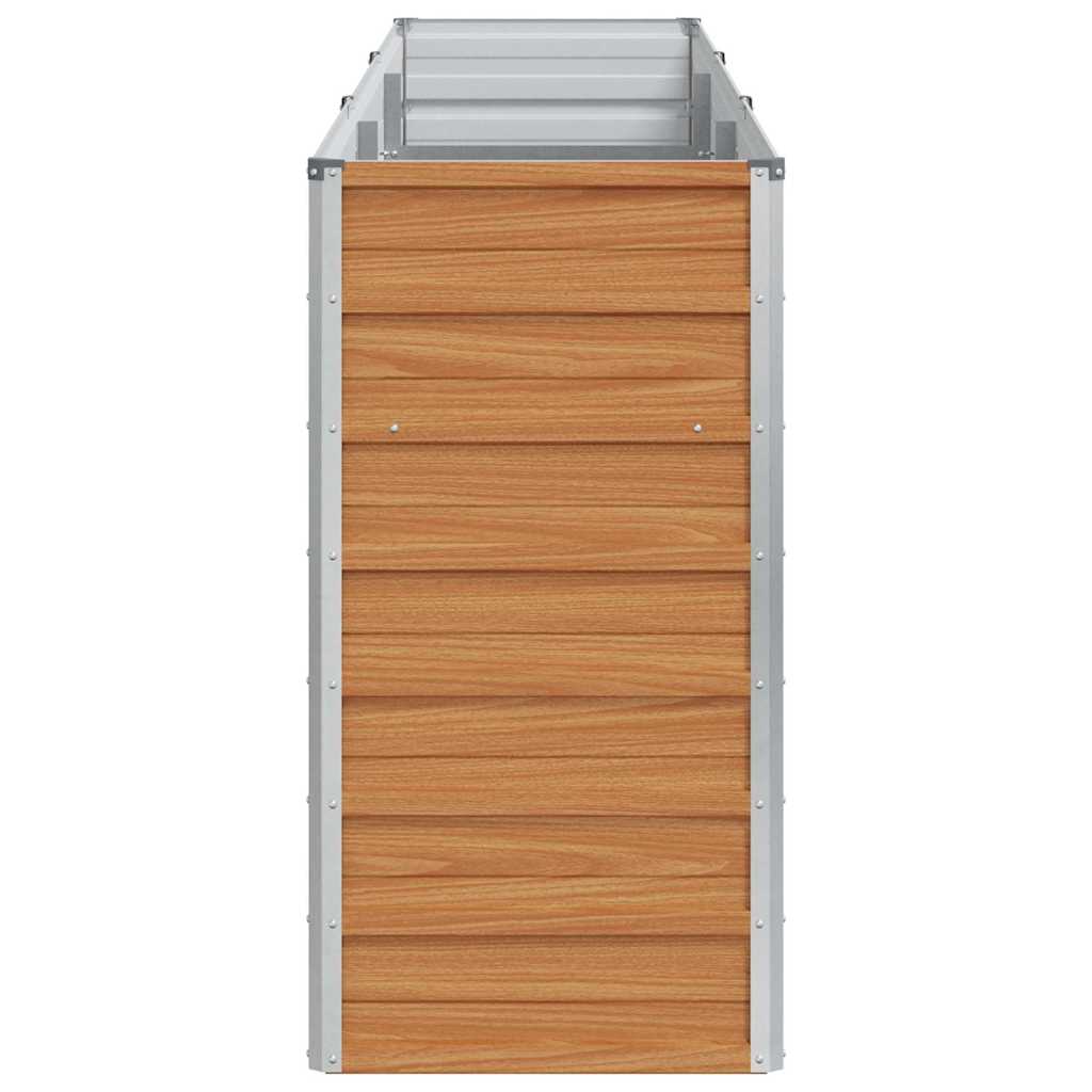 vidaXL Hochbeet Hellbraun 240 x 40 x 77 cm Verzinkter Stahl