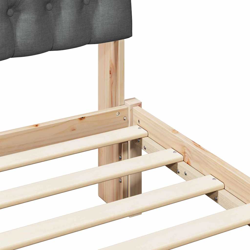 Bettgestell mit gepolstertem Kopfteil Braun 160 x 200 cm