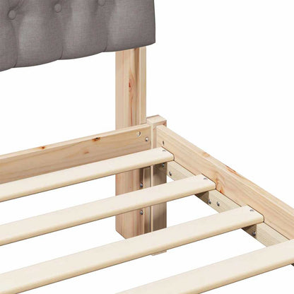 Bettgestell mit gepolstertem Kopfteil Braun 160 x 200 cm