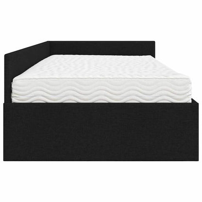 vidaXL Eckbettgestell mit Matratze Sonstiges 2 pcs Schwarz Stoff