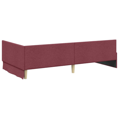 vidaXL Eckbettgestell mit Matratze Sonstiges 2 pcs Rot Stoff
