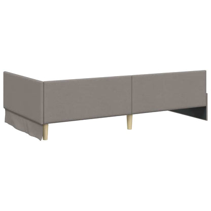vidaXL Eckbettgestell mit Matratze Sonstiges 2 pcs Taupe Stoff