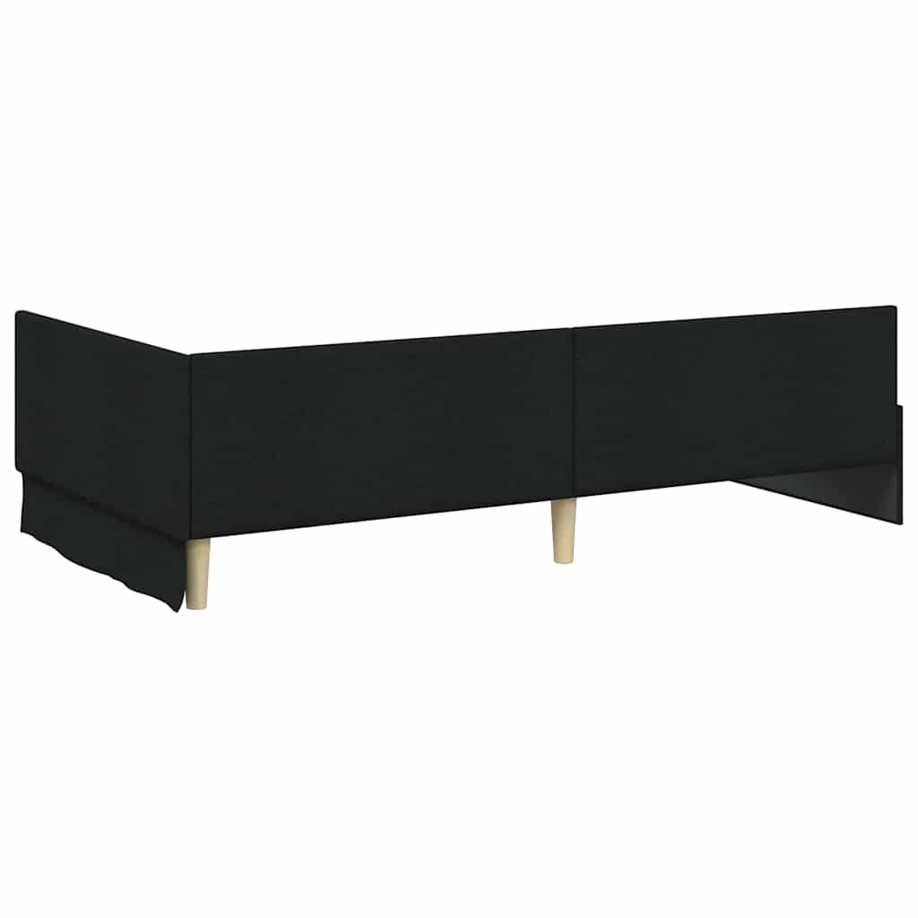 vidaXL Eckbettgestell mit Matratze Sonstiges 2 pcs Grün Stoff