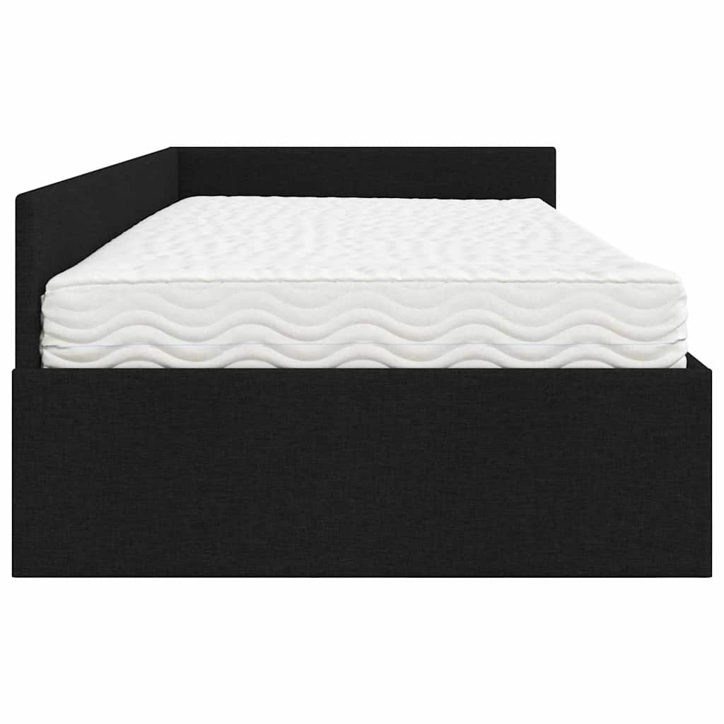 vidaXL Eckbettgestell mit Matratze Sonstiges 2 pcs Grün Stoff