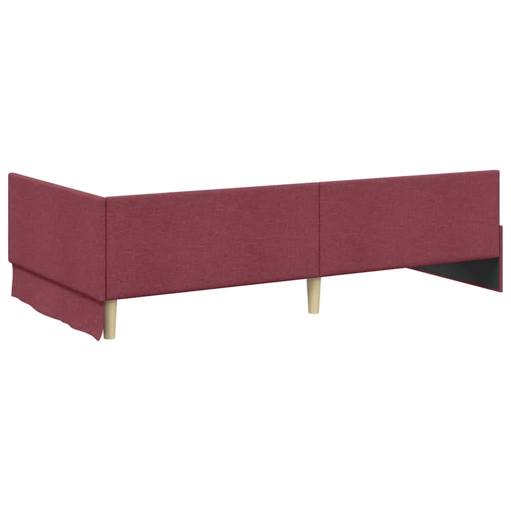 vidaXL Eckbettgestell mit Matratze Sonstiges 2 pcs Grau Stoff
