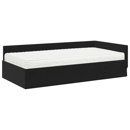 vidaXL Eckbettgestell mit Matratze Sonstiges 2 pcs Grau Samt