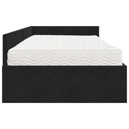 vidaXL Eckbettgestell mit Matratze Sonstiges 2 pcs Grau Samt