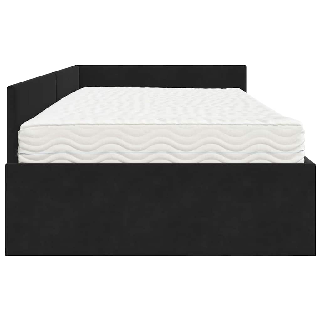 vidaXL Eckbettgestell mit Matratze Sonstiges 2 pcs Schwarz Samt