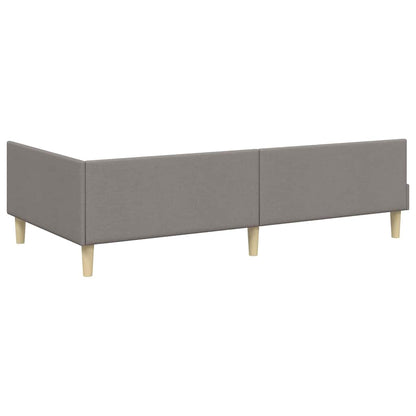vidaXL Eckbettgestell mit Matratze mit Matratze 2 pcs Taupe Stoff