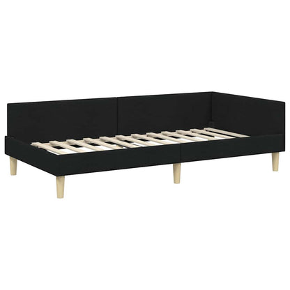 vidaXL Eckbettgestell mit Matratze mit Matratze 2 pcs Grün Stoff