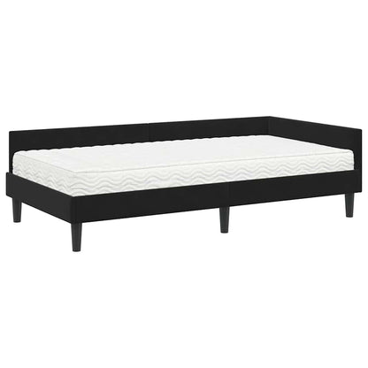 vidaXL Eckbettgestell mit Matratze Sonstiges 2 pcs Schwarz Samt