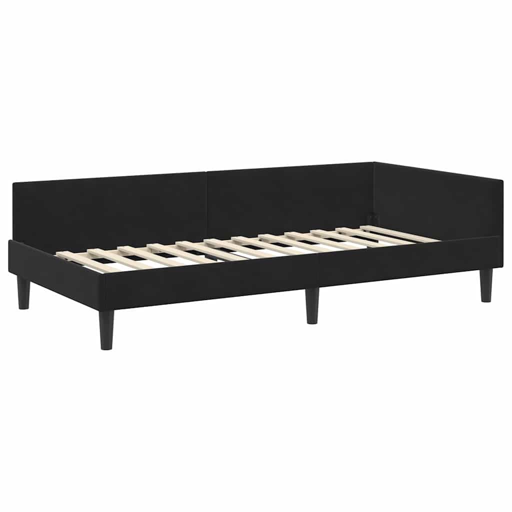 vidaXL Eckbettgestell mit Matratze Sonstiges 2 pcs Schwarz Samt