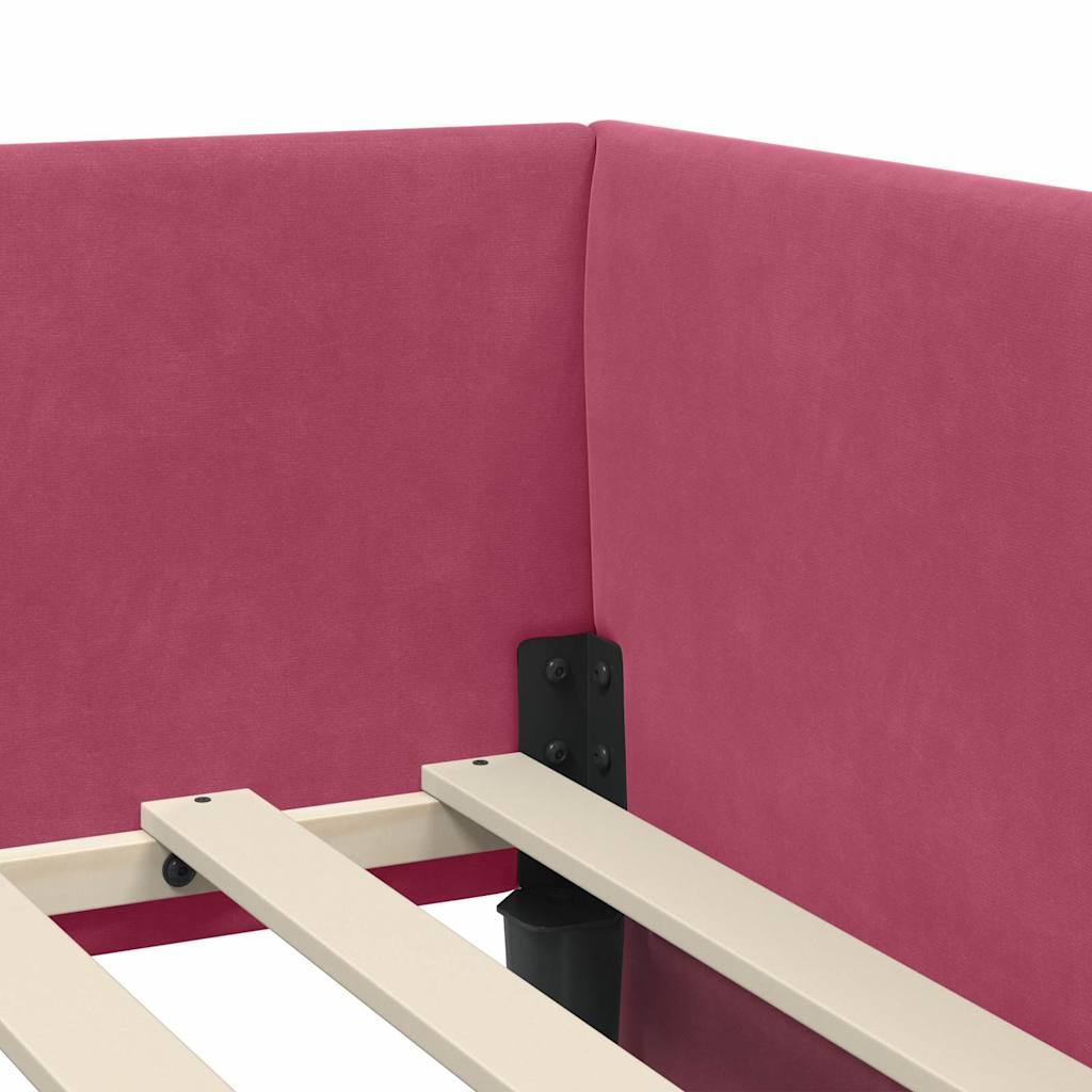 vidaXL Eckbettgestell mit Matratze Sonstiges 2 pcs Grün Samt