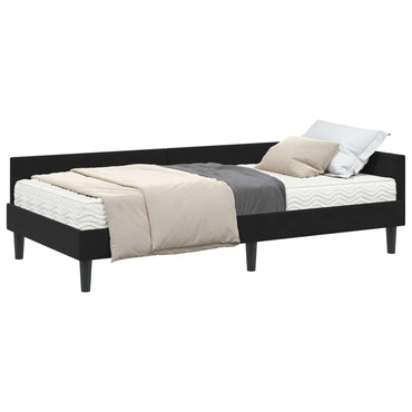 vidaXL Eckbettgestell mit Matratze Sonstiges 2 pcs Schwarz Samt
