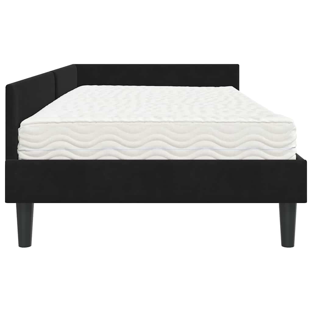 vidaXL Eckbettgestell mit Matratze Sonstiges 2 pcs Schwarz Samt