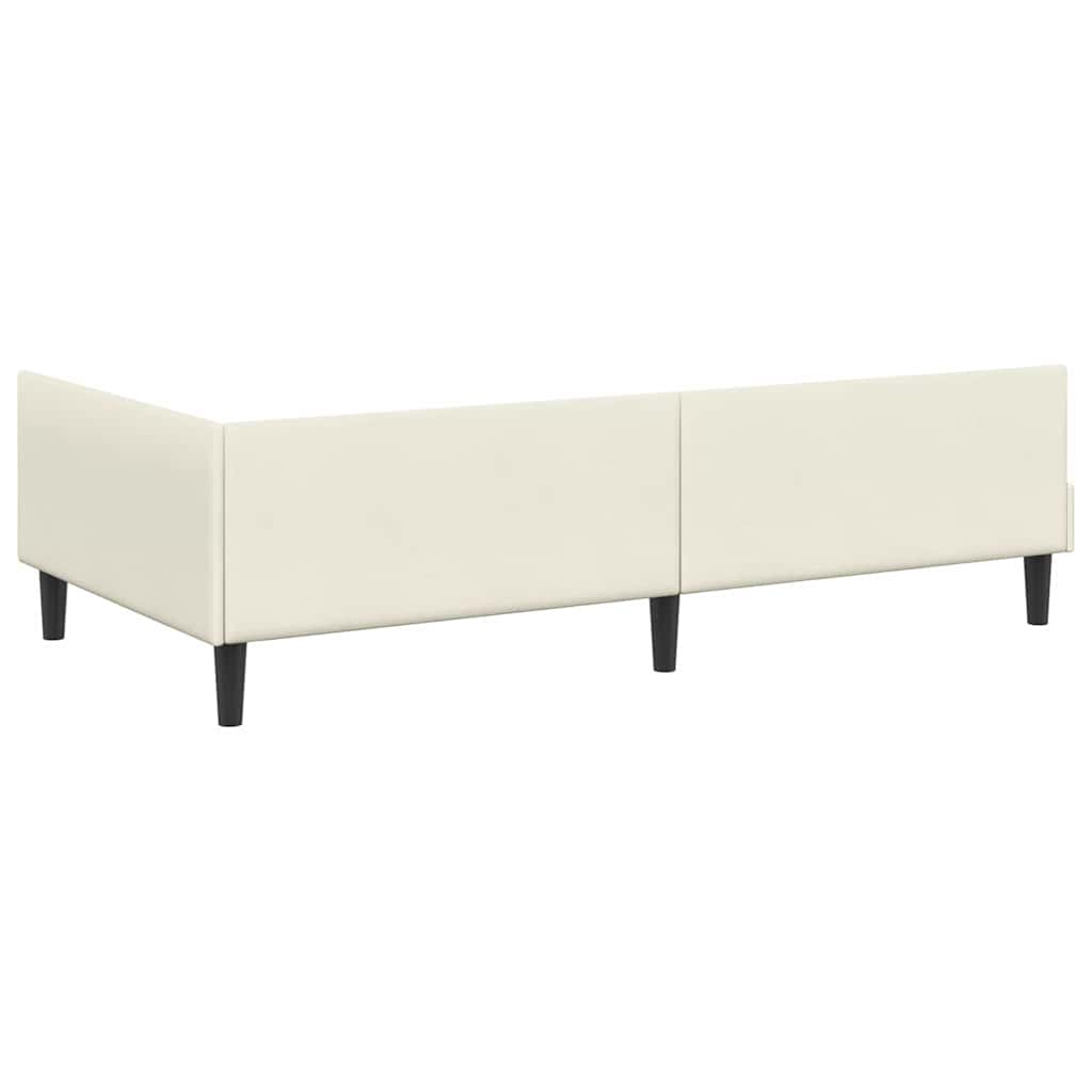 vidaXL Eckbettgestell mit Matratze Sonstiges 2 pcs Creme Samt