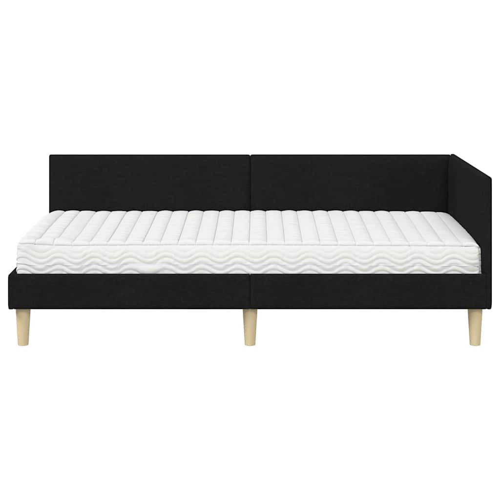 vidaXL Eckbettgestell mit Matratze Sonstiges 2 pcs Grün Stoff