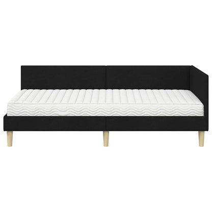vidaXL Eckbettgestell mit Matratze Sonstiges 2 pcs Grün Stoff
