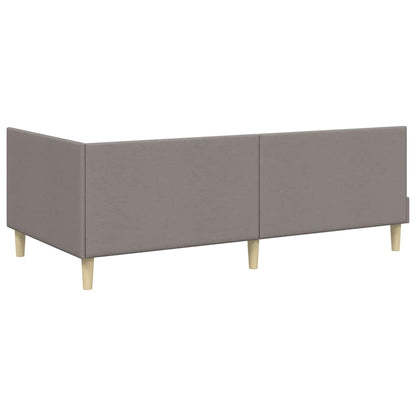 vidaXL Eckbettgestell mit Matratze Sonstiges 2 pcs Taupe Stoff