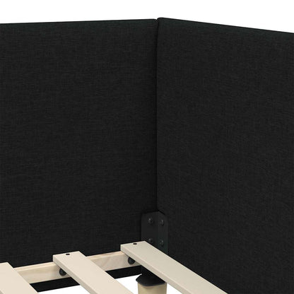 vidaXL Eckbettgestell mit Matratze Sonstiges 2 pcs Grün Stoff