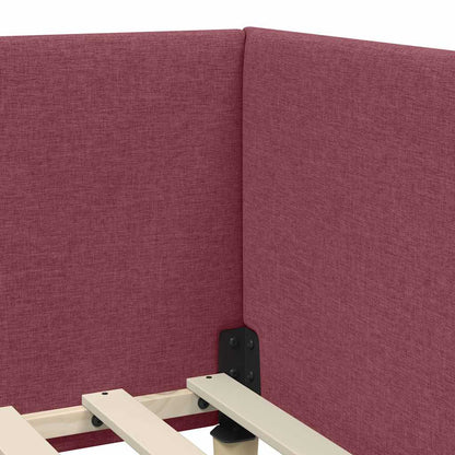 vidaXL Eckbettgestell mit Matratze Sonstiges 2 pcs Grau Stoff