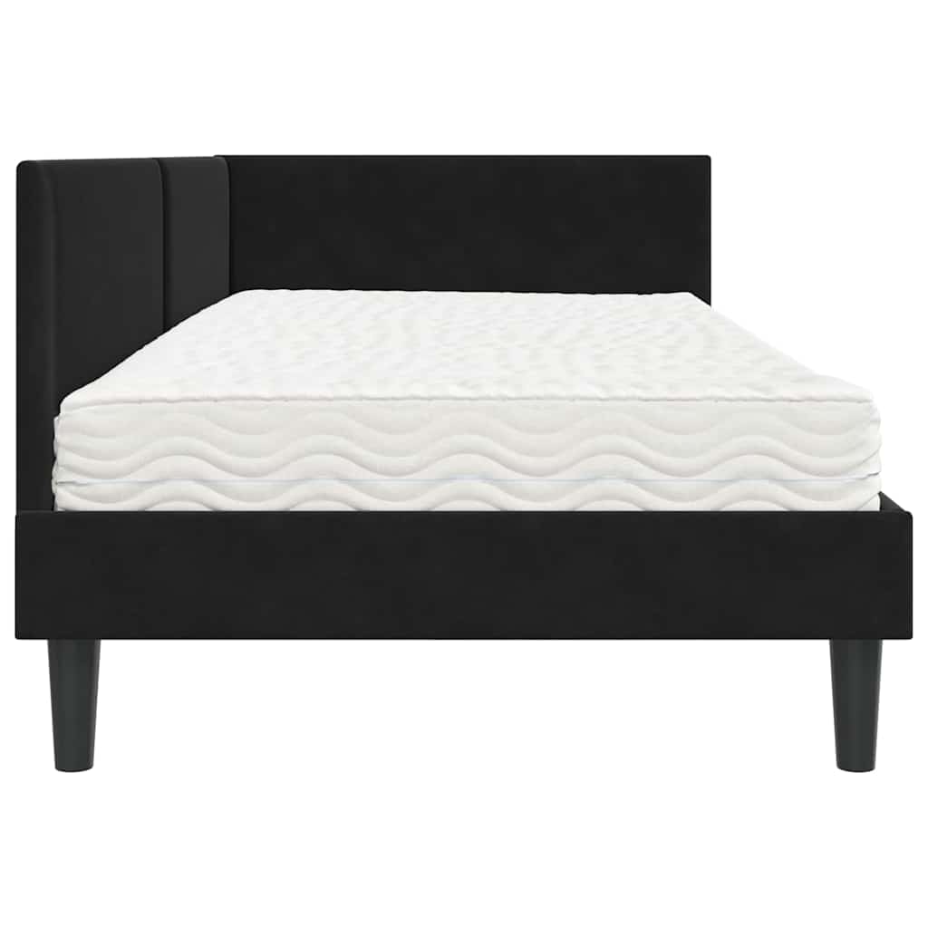 vidaXL Eckbettgestell mit Matratze Sonstiges 2 pcs Schwarz Samt