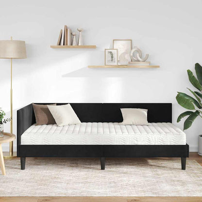 vidaXL Eckbettgestell mit Matratze Sonstiges 2 pcs Schwarz Samt