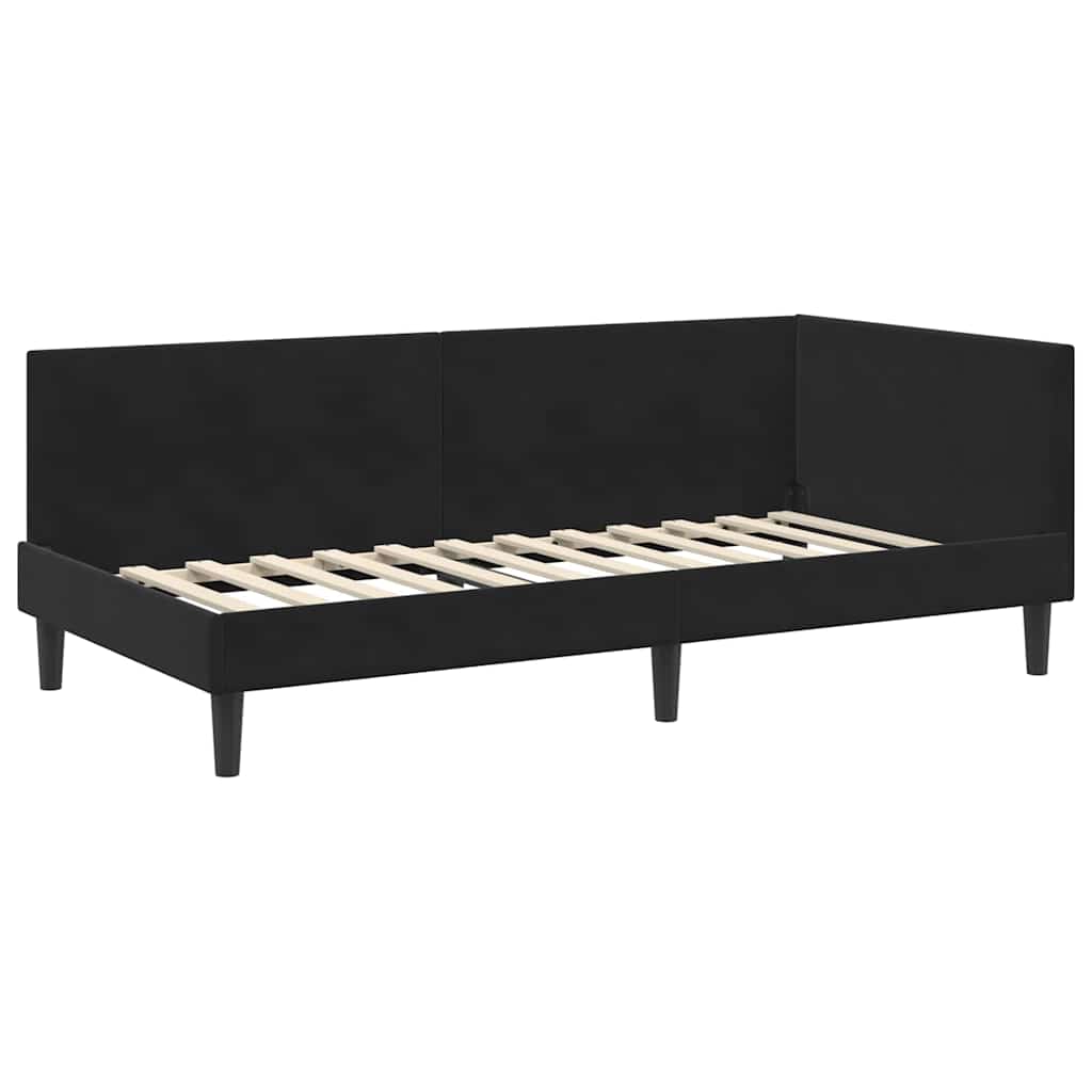 vidaXL Eckbettgestell mit Matratze Sonstiges 2 pcs Schwarz Samt