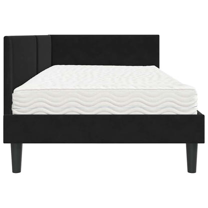 vidaXL Eckbettgestell mit Matratze Sonstiges 2 pcs Schwarz Samt