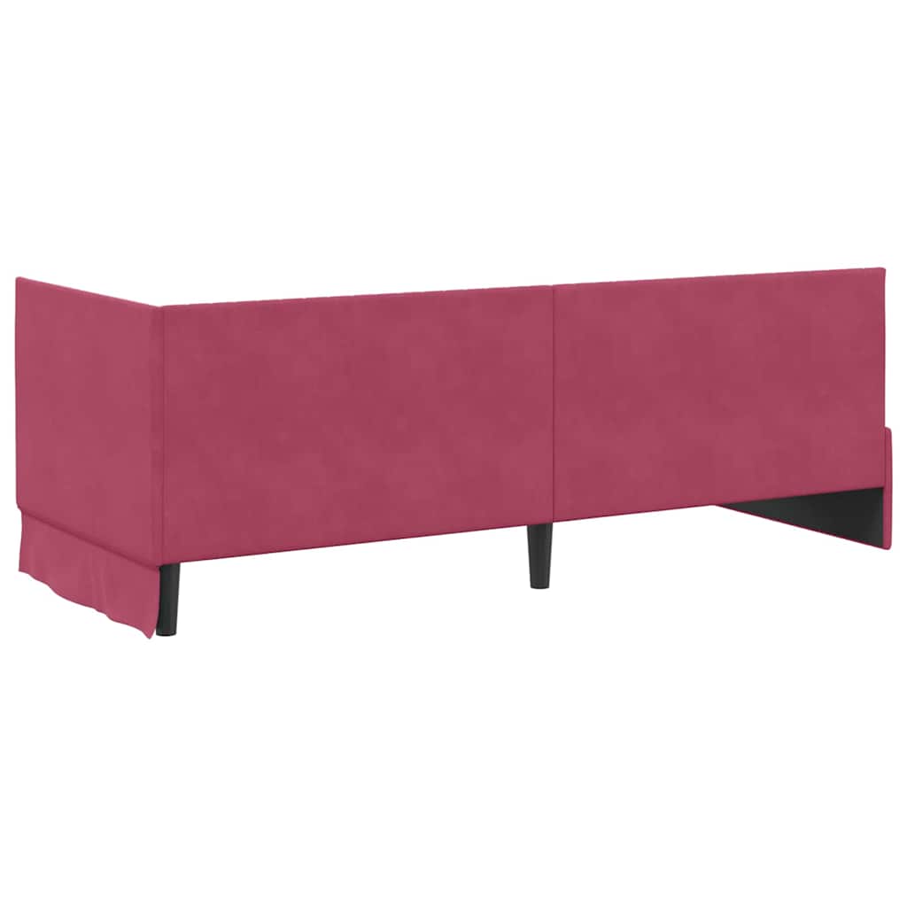 vidaXL Cadre de lit d'angle avec matelas et tête de lit 2 pcs Vert Velours